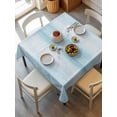 thumbnail image 6 of Gradient Aqua Blue Table Cloth, Modern Rustic Minimalist Pastel Solid Waterproof Tablecloth for Square Tables, Reusable Washable Fabric Table Cover for Restaurant Kitchen Dining Tables 54"x54", 6 of 6