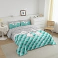 thumbnail image 3 of Erosebridal Sequin Print Bedding Twin Comforter Set, Cartoon Bowknot Down Comforter, Geometric Decor, Reversible 2pcs, 3 of 7