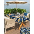 thumbnail image 6 of 54x80 Inch Outdoor Tablecloth with Umbrella Hole Zipper Rectangle Lemon Bird Rectangular Tablecloths Outside Waterproof Blue Yellow Pastoral Flowers Plant Summer Patio Table Cover for Picnic Party, 6 of 8
