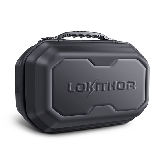 LOKITHOR Jump Starter Case with Handle, Portable JA Series EVA Storage Case, Inner Compartment for Cables & Air Hose, Waterproof, Shockproof,Dustproof
