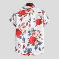 thumbnail image 5 of POTETI Mens Shirts Beach Hawaiian Casual Short Sleeve Tropical Button Down Shirt Tops, 5 of 9