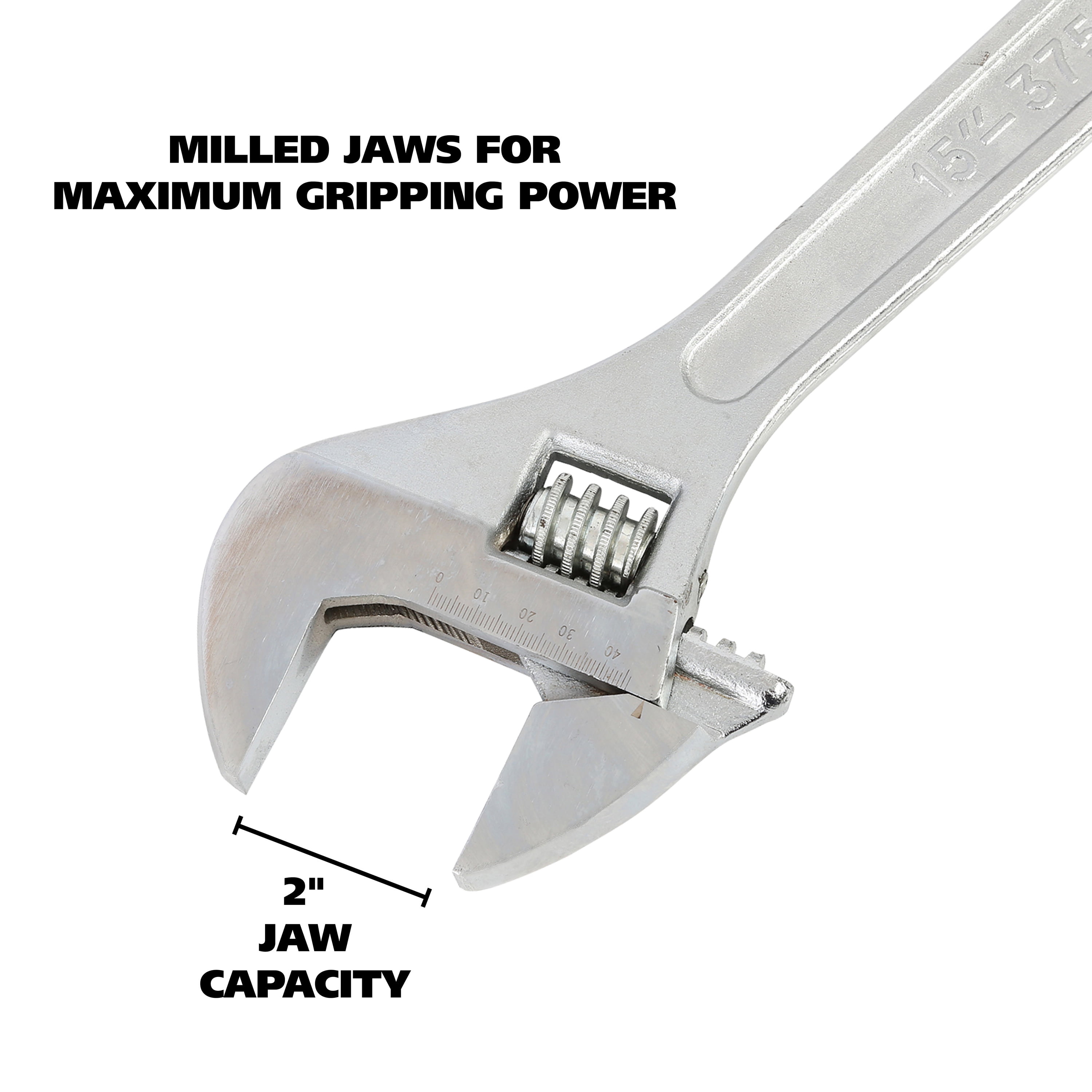 GreatNeck Adjustable Wrench, Drop Forged Steel, 15 inch