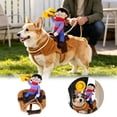 thumbnail image 2 of Cowboy Rider Dog Costume, Knight Style Pet Clothes With Doll And Hat, Halloween Pet Outfit For Small To Medium Dogs,S, 2 of 5