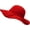 Red, variant on Women's Vintage Wide Brim Wool Band Floppy Felt Hat with Bowknot