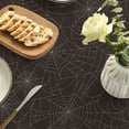 thumbnail image 5 of Halloween Tablecloth 60x84 Inch Rectangular, Cobweb Black Washable Table Cover for Party Picnic Dinner Decor, 5 of 6
