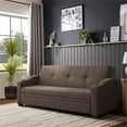 thumbnail image 2 of Lexicon Caffery Contemporary Textured Fabric Click-Clack Sleeper Sofa in Gray, 2 of 4