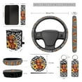 thumbnail image 4 of XYZCANDO Cow Spot Sunflower Cow Coasters Center Mirror Cover Car Seat Cover Seat Belt Cover Keychain Lipstick Cover Car Trash Can Steering Wheel Cover Easy Installation Lightweight Suitable for Men, 4 of 5