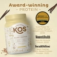 KOS Vegan Organic Plant Based Protein Powder, Vanilla Flavor, Dairy