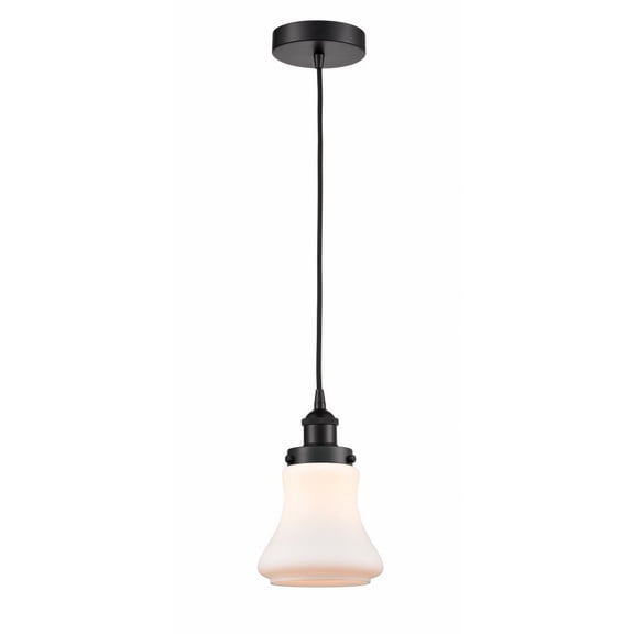 616-1PH-BK-G191-LED-Innovations Lighting-Bellmont - 1 Light Mini Pendant In Industrial Style-10 Inches Tall and 6.25 Inches Wide Matte Black Matte