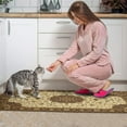 thumbnail image 4 of Kitchen Rugs and Mats Non Skid Washable Dark Brown Patterned Bohemia Kitchen Mat and Rug Set,Floor Cushion Waterproof Rug,Rubber Backed Area Rugs for Kitchen Laundry, 4 of 7