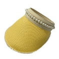 thumbnail image 2 of Seductiva Clothing Sun Hats Unisex Sun Hat Women's Visor Beach Hat Packable Hat Summer Sun Hat with Decoration Pearl Women Sun Hat for Outdoor, 2 of 7