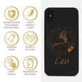 thumbnail image 4 of Case Yard Wooden Case for iPhone-X Soft TPU Silicone cover Slim Fit Shockproof Wood Protective Phone Cover for Girls Boys Men and Women Supports Wireless Charging Leo Sign Design, 4 of 7