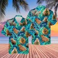 thumbnail image 5 of Camisetas con gráficos de animales lindos de capibara para hombres, ropa con impresión 3D, camisa hawaiana de playa, camisetas de manga corta Y2K, blusas con solapa, 5 of 5