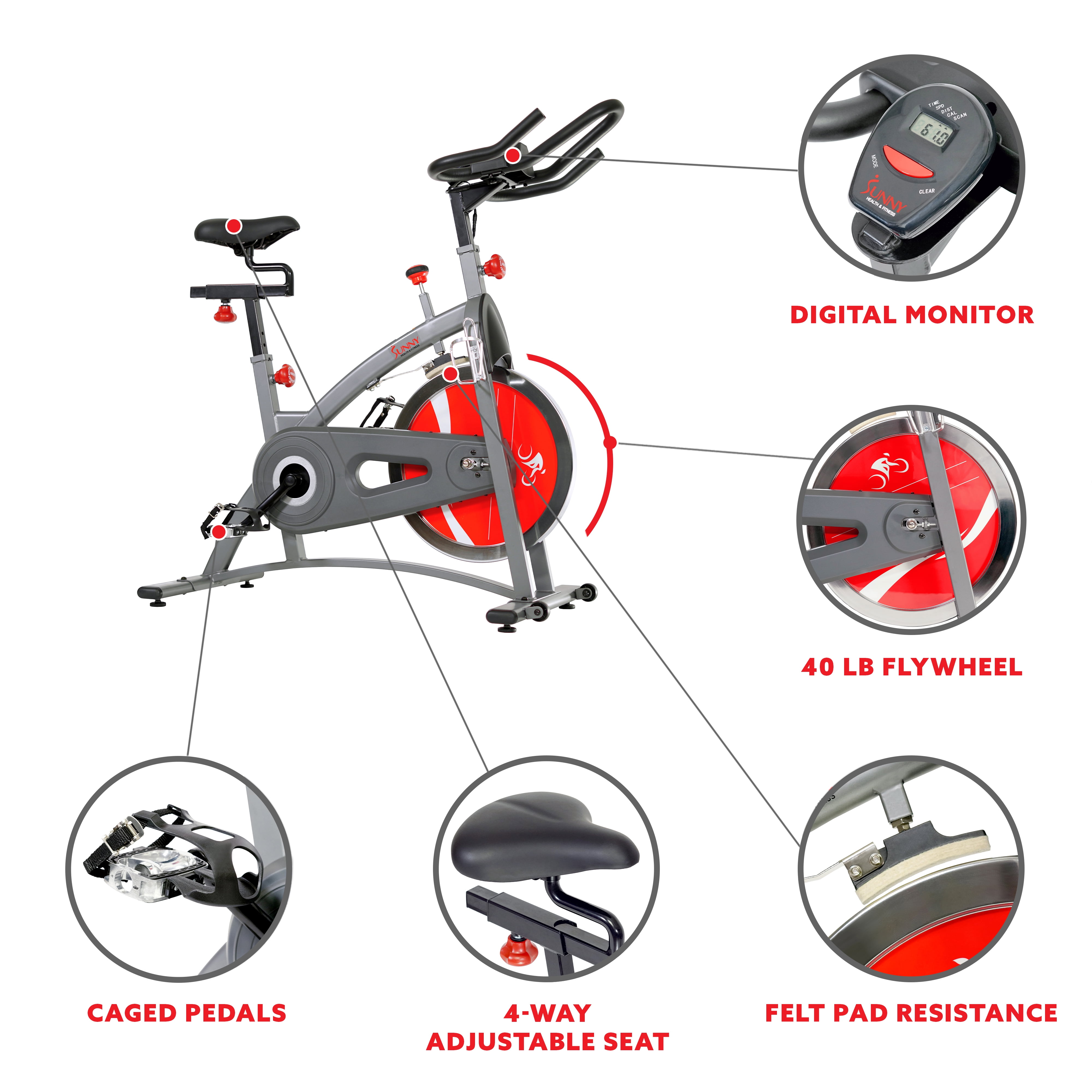 Sunny bike resistance monitor sale