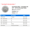 thumbnail image 2 of Front Blower Motor - Compatible with 2017 - 2019 Kia Niro Sport Utility 2018, 2 of 2