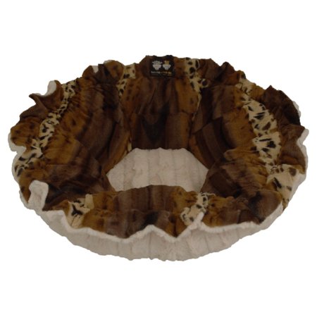 - Bessie and Barnie Ultra Plush Deluxe Animal Print Two-Toned Cuddle Pod Dog and Pet Bed