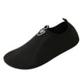 thumbnail image 3 of Domuza water shoes for women, Lightweight Breathable Slip-On Aqua Socks, Flexible Non Slip Water Skin Shoes for Beach Swim Pool Yoga Exercise Black 10.5（EU-44）, 3 of 5