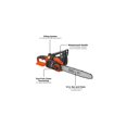 thumbnail image 4 of BLACK+DECKER 40V MAX*  12-inch Lithium-Ion Cordless Chainsaw with 2.0 Ah Battery and Charger Included, 4 of 8