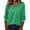 Green#9527, variant on CONZONE Womens Summer T-Shirts 3/4 Sleeve T Shirts for Women Casual Crew Neck Solid Color Lightweight Tees Soft Cozy Dailywear