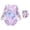 Light Purple, variant on LRen 2t Swimsuit Girl Long Sleeve Swimsuit Two Piece Rash Guard Bathing Suit with Upf 50  Sun Protection Soft Crew Neck Swimwear Girls' Swimwear