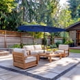thumbnail image 2 of Meetleisure 12.5FT Outdoor Patio Double-Sided Umbrella with Crank Handle, Large Shade for Garden Poolside Backyard,Dark Blue, 2 of 7