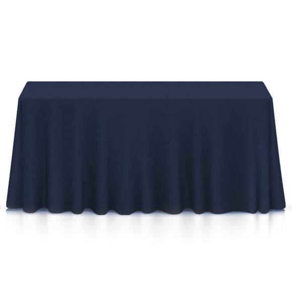 Mantel Lann's Linens Premium de 90 x 156 cm, rectangular, color azul marino