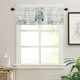 thumbnail image 3 of Daisy Sunflower Curtain Valance Window Treatment Blue Truck Sunflower Daisy Vintage Wood Farmhouse Decor Rod Pocket Short Window Valance for Kitchen Windows Living Room Bathroom 54 x 18 Inch,1 Panel, 3 of 5