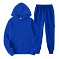 thumbnail image 2 of ClodeEU Womens Sweatsuits 2 Piece Set ,Loose Hoodie Sweatshirt With Pockets,Jogger Pants Fall Tracksuit Blue,Womens Plus L, 2 of 5