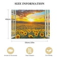 thumbnail image 2 of Nawypu Sunflower Wall Art Decor for Living Room Window Style Sunset Canvas Picture for Bedroom Realism Yellow Flowers Filed Artwork for Bathroom Nature Landscape Prints Paintings for Kitchen, 2 of 5