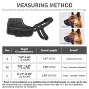 PcEoTllar Dog Muzzle, Soft Leather Muzzle Anti Biting Barking Chewing, Breathable Puppy No Bark Muzzle, Black