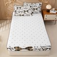thumbnail image 4 of Erosebridal Retro Leopard Bow Zipper Queen Comforter Set with Fitted Sheet and 2 Pillowcases for Women Girls, Brown Cheetah Animal Print Ribbon Zipper Bedding Set, Reversible, 4 Pieces, 4 of 7