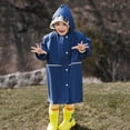 thumbnail image 2 of Boys Rain Jacket Children Primary School Special Rainproof Clothing Baby Poncho with Schoolbag Place Rain Coat 12 Years-14 Years, 2 of 6