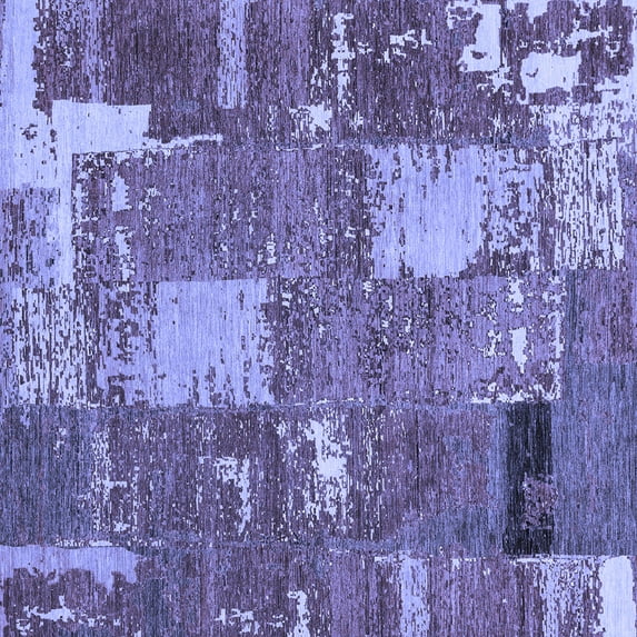 Ahgly Company Indoor Square Patchwork Blue Transitional Area Rugs, 7' Square