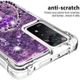 thumbnail image 2 of for Xiaomi Note 11 Pro Glitter Case with Ring Holder, Bling Sparkle Floating Liquid Soft TPU Cushion Fashion Clear Case Cover for Xiaomi Note 11 Pro/Note 11 Pro+  Purple, 2 of 14