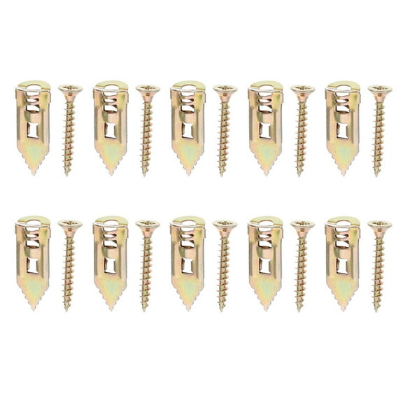 10 Pcs Self Tapping Drywall Anchors and Fixing Screws for Plasterboard