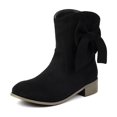thumbnail image 6 of Wensltd Womens Mid Calf Boots Wide Width Low Heel Lace Up Round Toe Boots Fall Shoes, 6 of 9