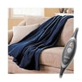 thumbnail image 2 of Sunbeam Slumber Rest Electric Heated MicroPlush Warming Throw Blanket Royal Blue, 2 of 2