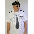 thumbnail image 2 of Instant Airline Pilot Costume Kit Includes Shirt, Hat, Glasses, Aviator Badge and Shoulder Patches, 2 of 3