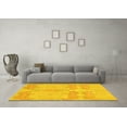 thumbnail image 3 of Ahgly Company Indoor Square Abstract Yellow Modern Area Rugs, 6' Square, 3 of 4
