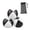 Black White, variant on amagogo 3 Pieces Juggling Balls Set Soft PU Throwing Toys Easy Grip Jugglers Balls Mesh Black White
