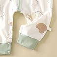 thumbnail image 4 of enyan Unisex Newborn Baby Pajamas 6M 12M 18M 2T 3T 4T 5T Soft Organic Cotton Long Sleeve Footless Romper Fall Winter Sleepwear(Green,6-12 Months）, 4 of 4