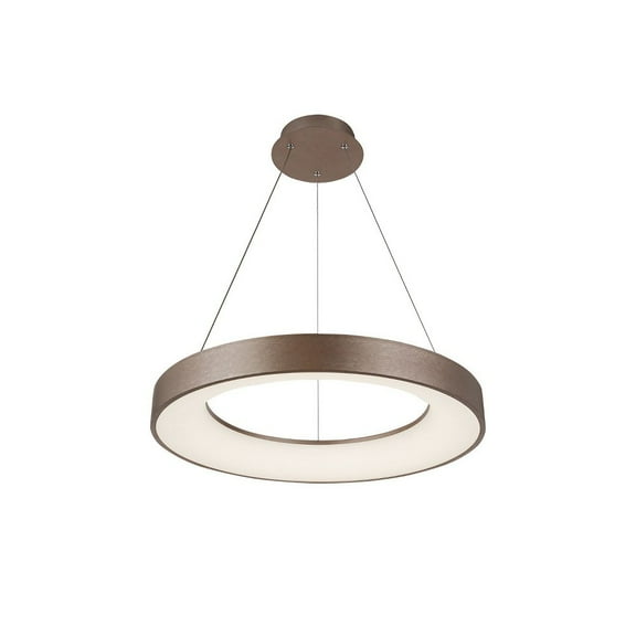Justice Design Group Acr-4060-Opal Acryluxe 15" Wide Led Pendant - Bronze