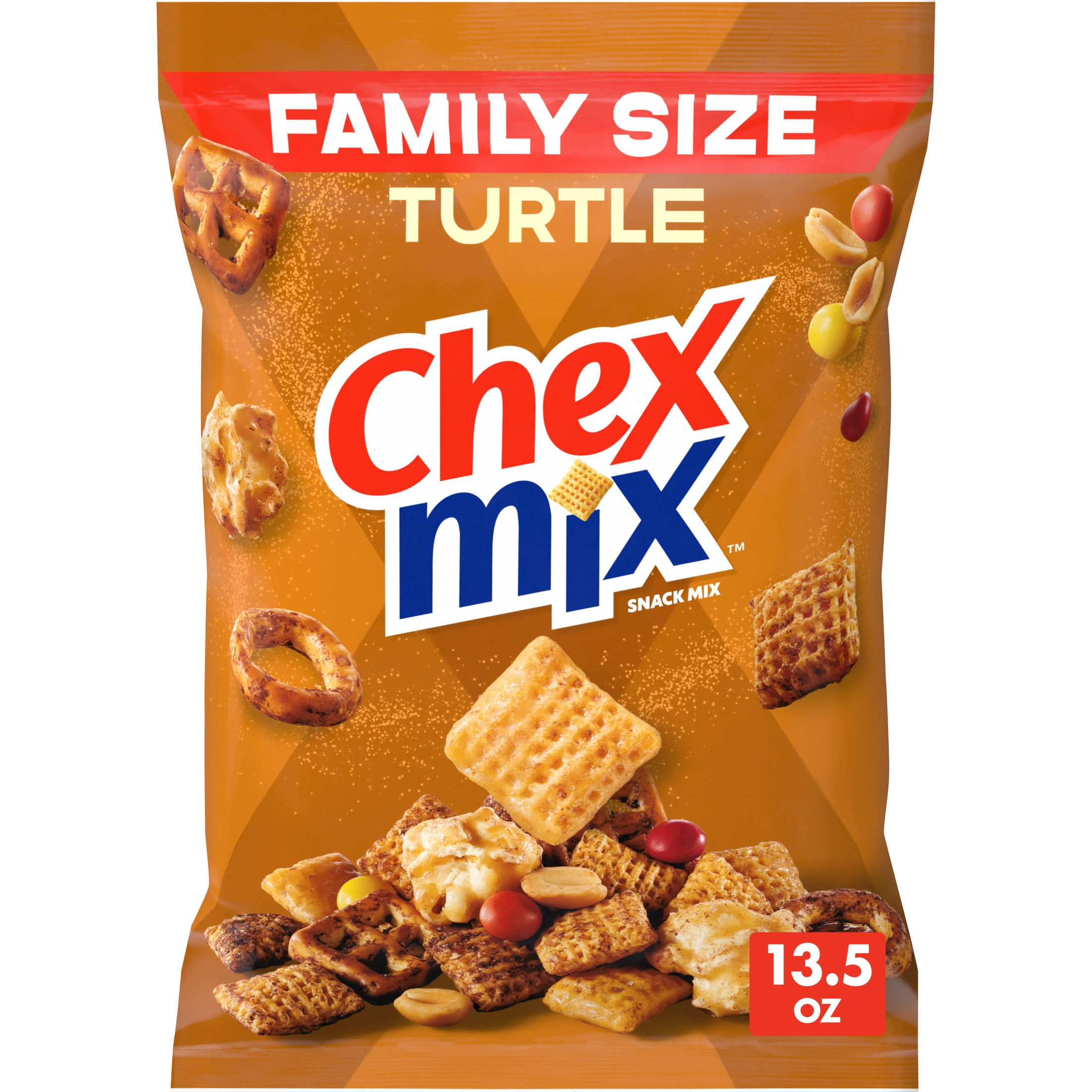 Chex Mix Party Original, Indulgent Turtle Snack Mix Bag, 14 oz