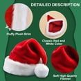 thumbnail image 5 of AGCAN 2 Pack Christmas Hat, Santa Hat Holiday Hat for Adults Unisex Women Men Comfort Extra Thicken Velvet Long Fur Xmas Hat for New Year Festive Party Supplies, 5 of 8