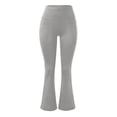 thumbnail image 4 of TGPMGRZ 28"/30"/32" Yoga Pants Women Wide Leg Yoga Pants with Pockets for Women Flare Leggings Bootcut Work Dress Pants #02 Grey Size XL, 4 of 6
