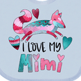 thumbnail image 4 of Inktastic I Love My Mimi Pink and Blue Fox with Hearts Boys or Girls Baby Bib, 4 of 4