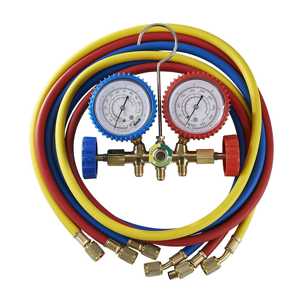 Tek Motion AC Diagnostic Manifold Freon Gauge Set for R12, R22, R502