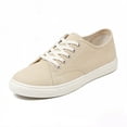 thumbnail image 5 of YLYL Women's Men's Canvas Sneakers Low Top Lace up Rubber Sole Lightweight Fashion Casual Walking Shoes, 5 of 8