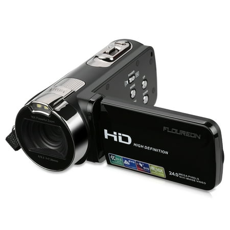 FLOUREON HD 1080P Camcorder Digital Video Camera DV 2.7 TFT LCD Screen 16x Zoom 270 Degrees Rotation for Sport /Youtube/Short Films Video Recording