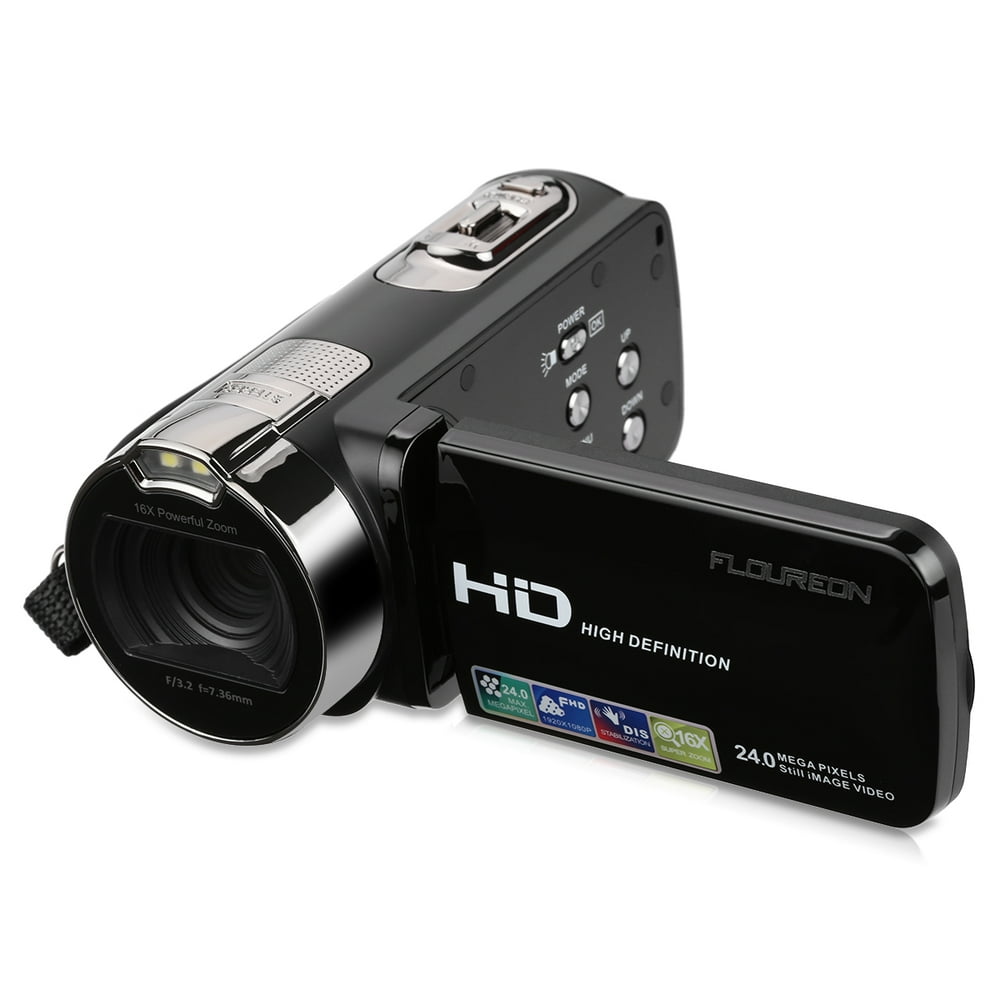 Digital Camera Camcorders Floureon HD Recorder 1080P 24 MP 16X Powerful